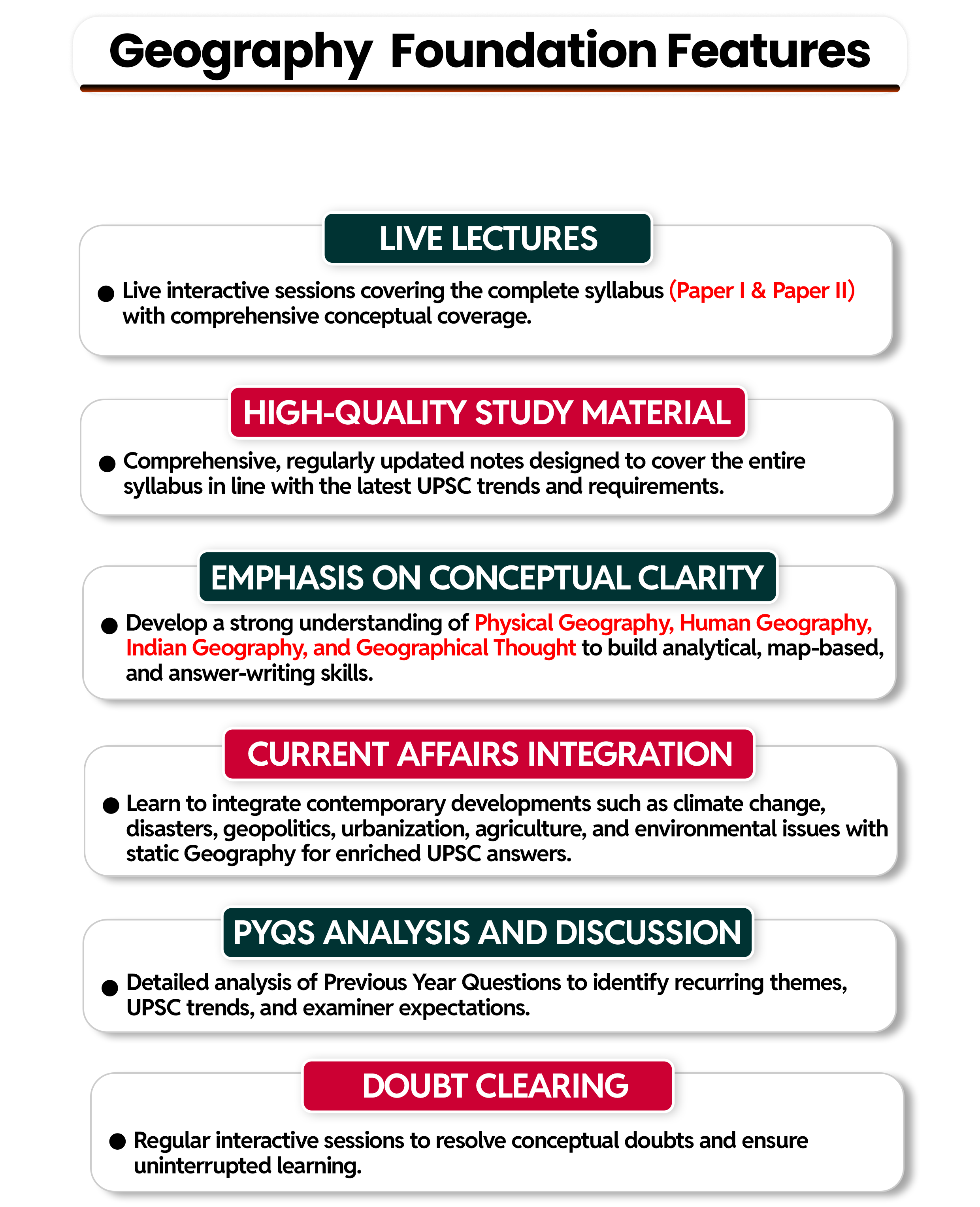 Geography Foundation Features