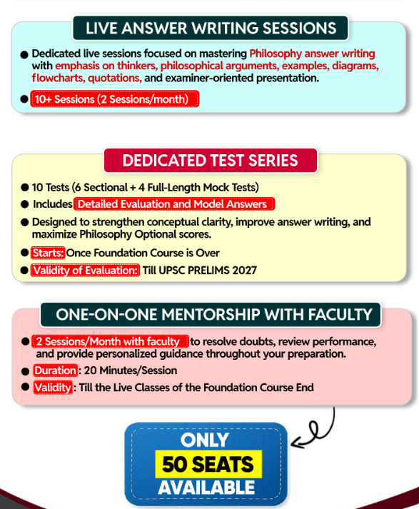 Philosophy Foundation Features — Answer Writing, Test Series, Mentorship